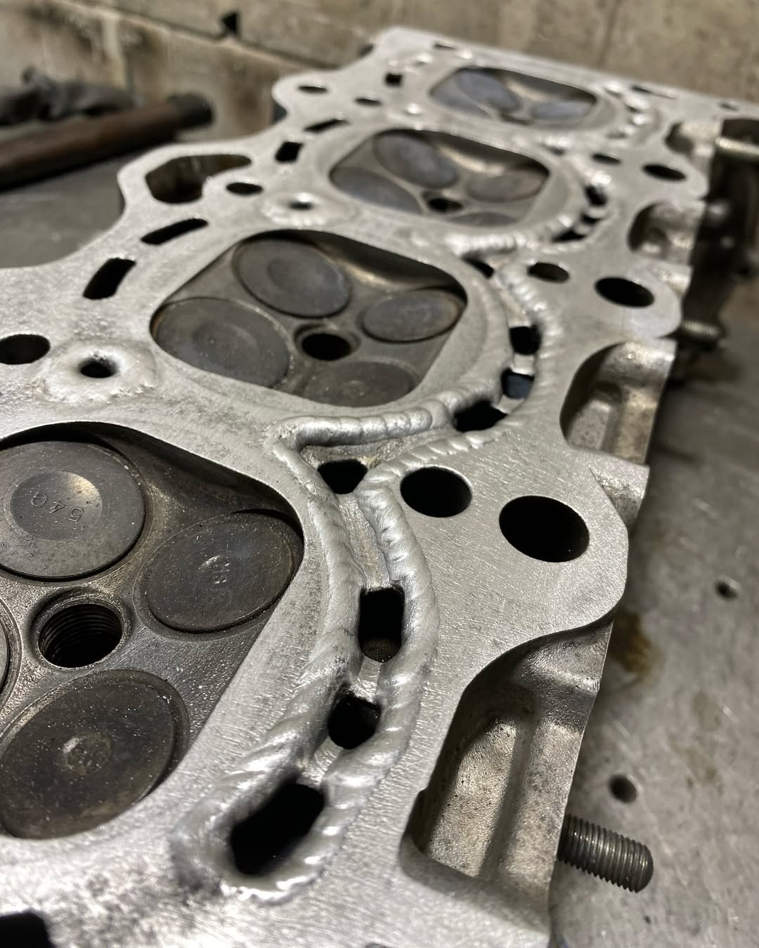 Reparación con soldadura en culata